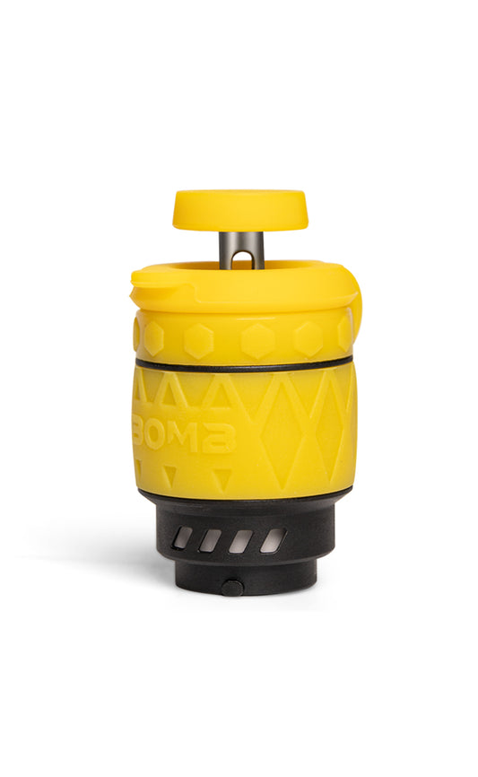 a yellow and black cylinder